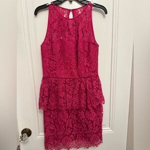 Milly Fuchsia Lace Dress